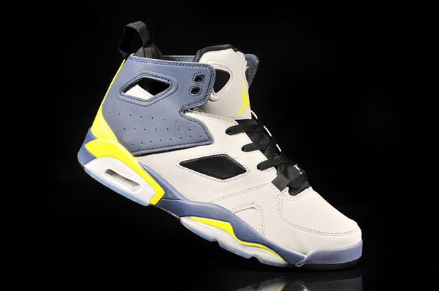 Nike Air Jordan 6 VI Retro Mens Shoes White / Navy / Yellow