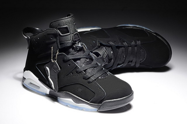 Nike Air Jordan 6 VI Retro Mens Shoes Black / Metallic Silver