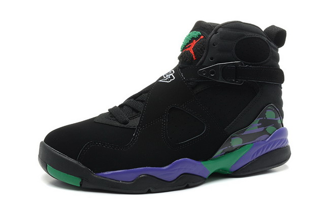 Nike Air Jordan 8 Retro Aqua Mens Shoes Black / Dark Concord / Anthracite / Green
