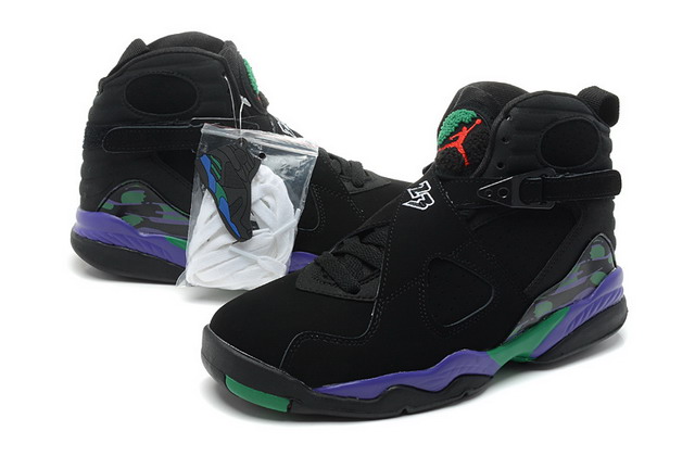 Nike Air Jordan 8 Retro Aqua Mens Shoes Black / Dark Concord / Anthracite / Green