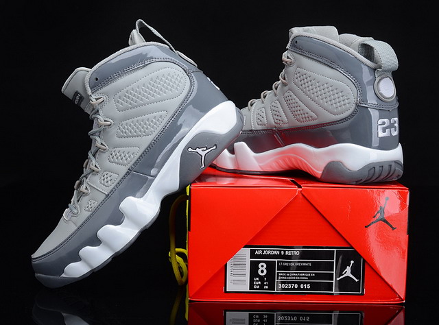 Nike Air Jordan 9 IX Retro 2012 Release Mens Shoes Medium Grey / White Cool Grey