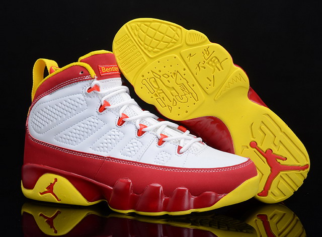 Nike Air Jordan 9 IX Retro Bentley Crawfish Ellis Mens Shoes White / Dark Cayenne / University Gold