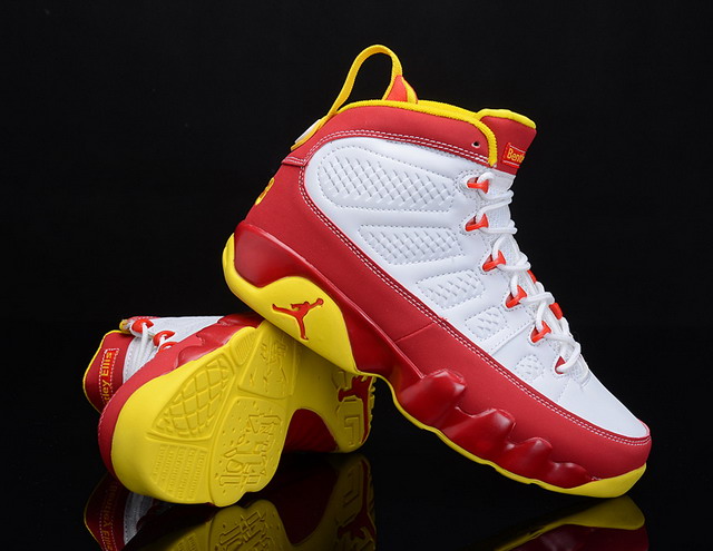 Nike Air Jordan 9 IX Retro Bentley Crawfish Ellis Mens Shoes White / Dark Cayenne / University Gold