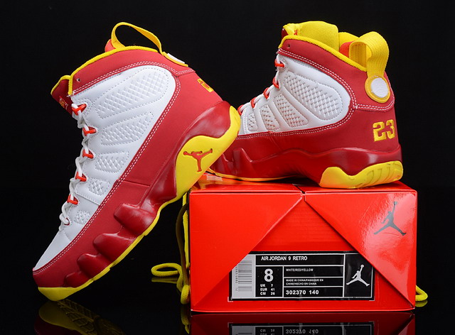Nike Air Jordan 9 IX Retro Bentley Crawfish Ellis Mens Shoes White / Dark Cayenne / University Gold