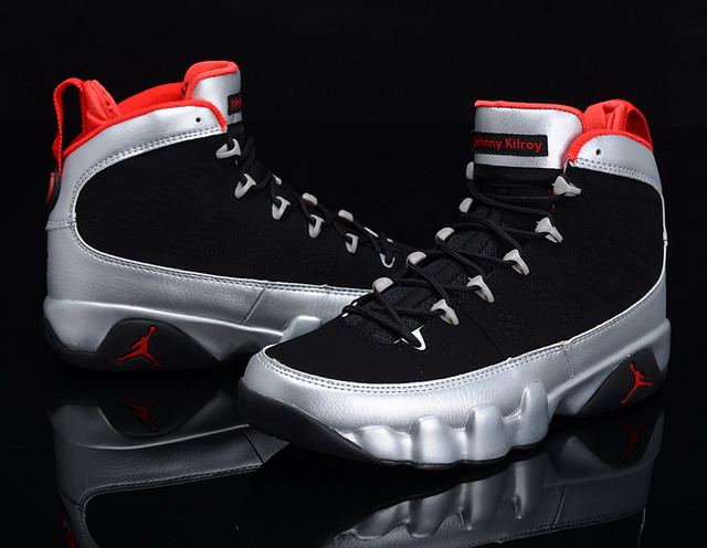 Nike Air Jordan 9 IX Retro Johnny Kilroy Mens Shoes Black / Gym Red / Mtlc Platnium