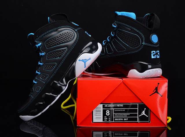 Nike Air Jordan 9 IX Retro Mens Shoes Black / White / Photo Blue
