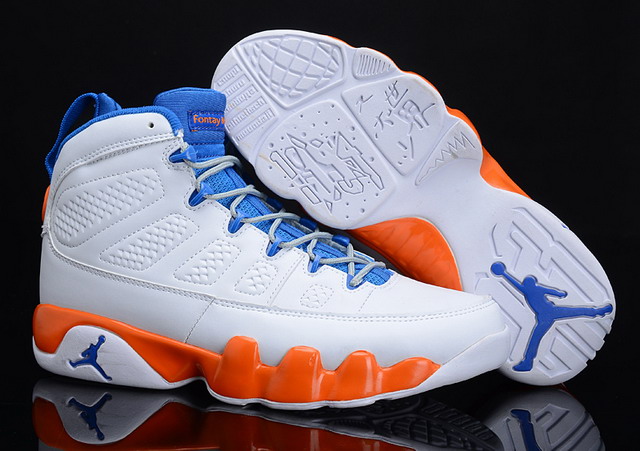 Nike Air Jordan 9 IX Retro Fontay Montana Mens Shoes Pure Platinum / Game Royal / Mndrn