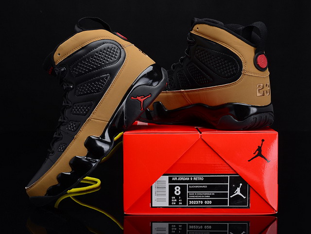 Nike Air Jordan 9 IX Retro Mens Shoes Black / Brown / Red