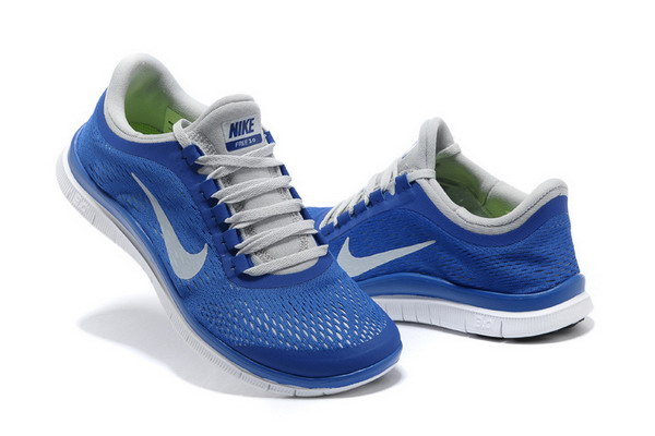 Nike Free Run 3.0 V5 Mens Running Shoes Blue White
