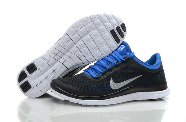 Nike Free Run 3.0 V5 Mens Running Shoes Black Royal Blue