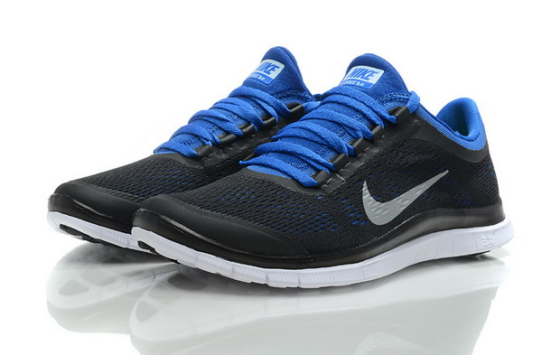 Nike Free Run 3.0 V5 Mens Running Shoes Black Royal Blue