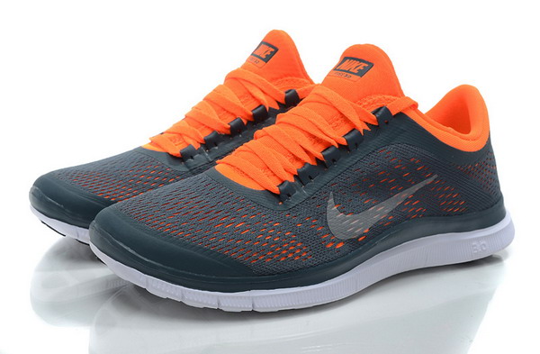Nike Free Run 3.0 V5 Mens Running Shoes Navy Grey Orange