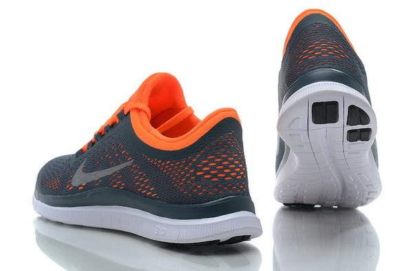 Nike Free Run 3.0 V5 Mens Running Shoes Navy Grey Orange