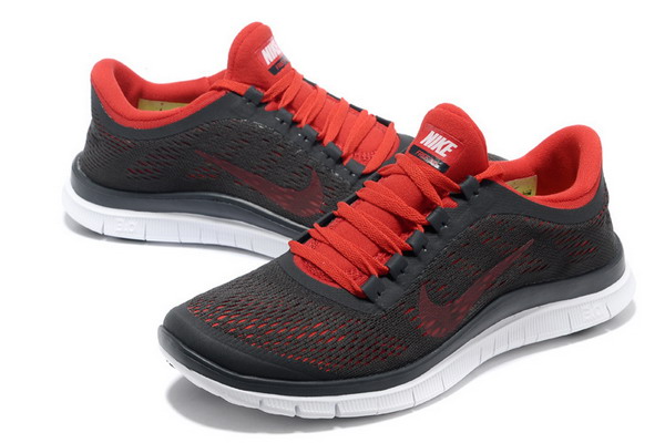 Nike Free Run 3.0 V5 Mens Running Shoes Dark Charcoal /Chilling Red / Summit White