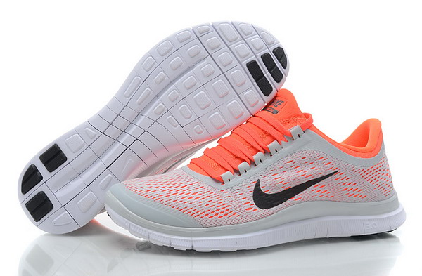 Nike Free Run 3.0 V5 Womens Running Shoes Grey / White / Orange