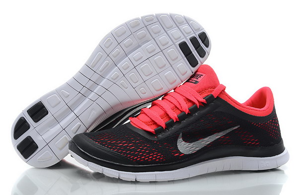 Nike Free Run 3.0 V5 Womens Running Shoes Dark Charcoal / Summit White / Challenge Red