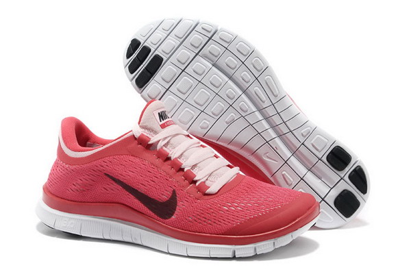 Nike Free Run 3.0 V5 Womens Running Shoes Gym Red / Pink / Black / White