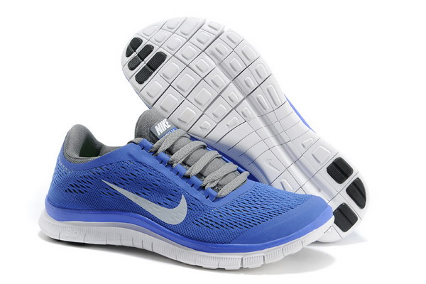 Nike Free Run 3.0 V5 Womens Running Shoes Royal Blue / Grey