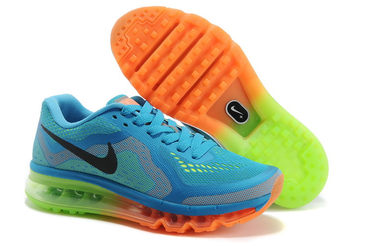 Nike Air Max 2014 First Look Womens Shoes Blue / Orange / Green