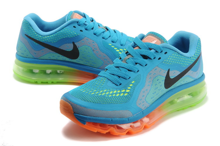 Nike Air Max 2014 First Look Womens Shoes Blue / Orange / Green