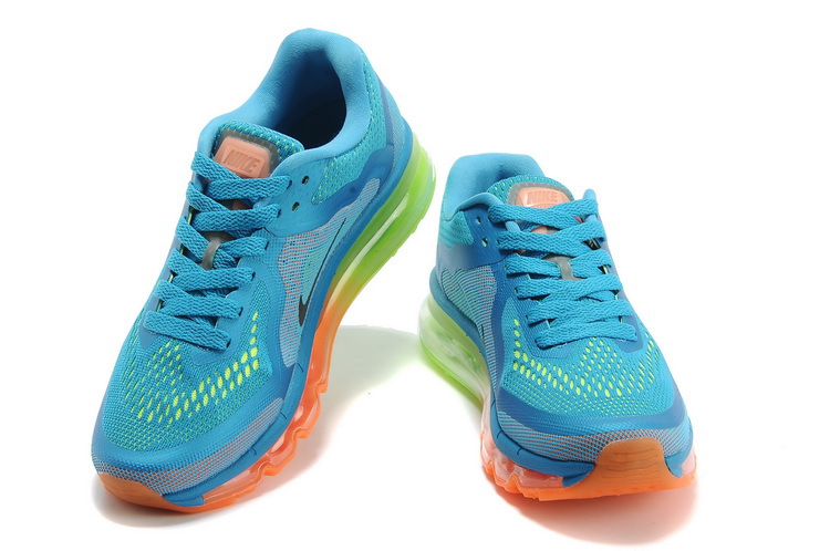 Nike Air Max 2014 First Look Womens Shoes Blue / Orange / Green