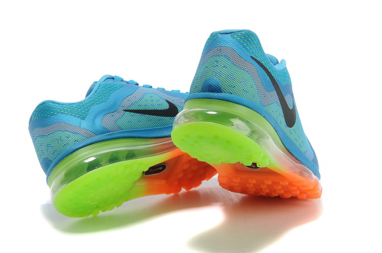 Nike Air Max 2014 First Look Womens Shoes Blue / Orange / Green