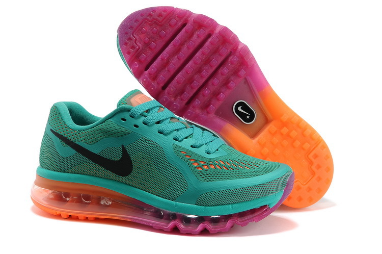 Nike Air Max 2014 First Look Womens Shoes Green / Fuchsia / Orange