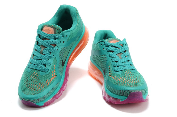 Nike Air Max 2014 First Look Womens Shoes Green / Fuchsia / Orange
