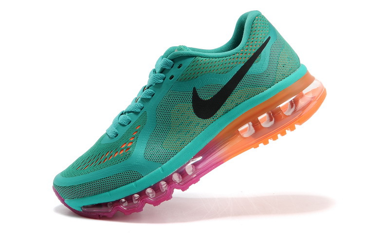 Nike Air Max 2014 First Look Womens Shoes Green / Fuchsia / Orange
