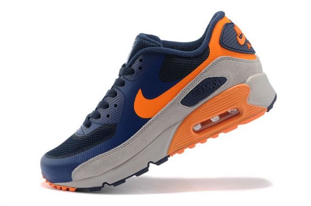Nike Air Max 90 Hyperfuse Premium "Bears" Navy/Total Orange-Wolf Grey