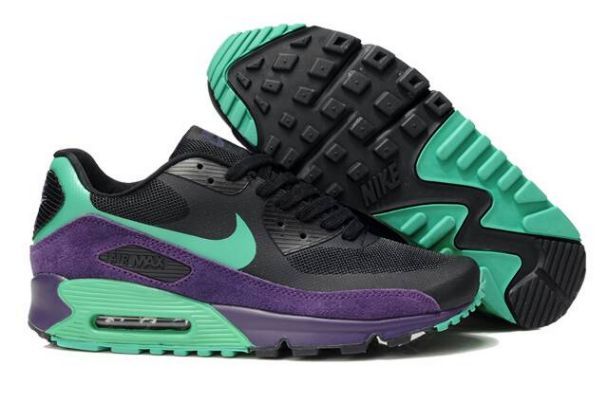 Nike Air Max 90 Hyperfuse Premium Black/New Green-Purple
