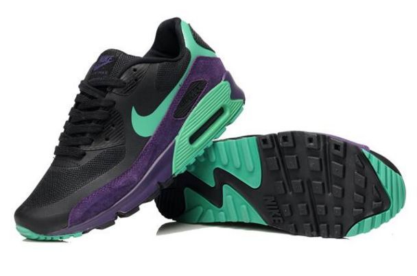 Nike Air Max 90 Hyperfuse Premium Black/New Green-Purple