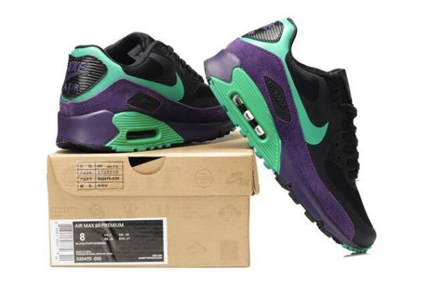 Nike Air Max 90 Hyperfuse Premium Black/New Green-Purple