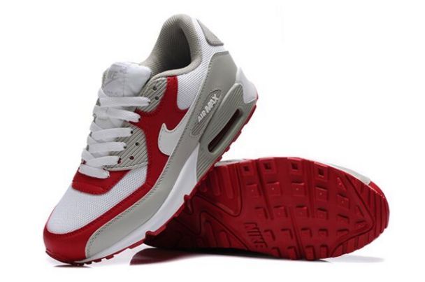 Nike Air Max 90 Mens White/Varsity Red-Grey
