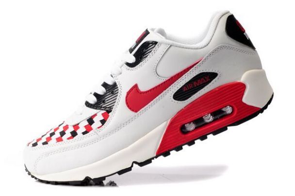 Nike Air Max 90 Mens White/Black-Varsity Red