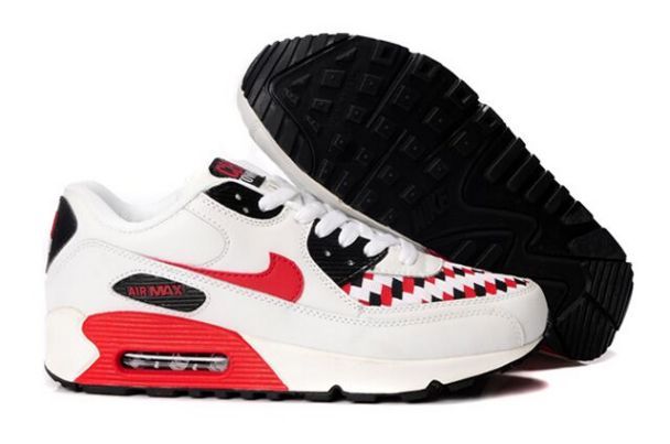 Nike Air Max 90 Mens White/Black-Varsity Red