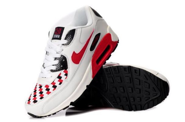 Nike Air Max 90 Mens White/Black-Varsity Red