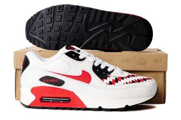 Nike Air Max 90 Mens White/Black-Varsity Red