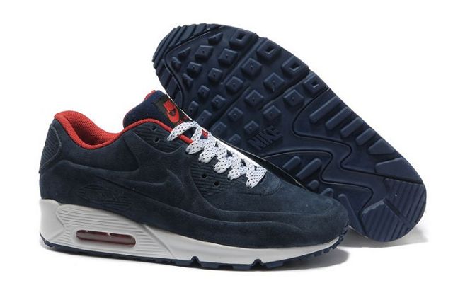Nike Air Max 90 VT Mens Premium Dark Obsidian/White-Red