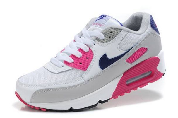 Nike Air Max 90 Womens White/Pink-Cool Grey-Obsidian