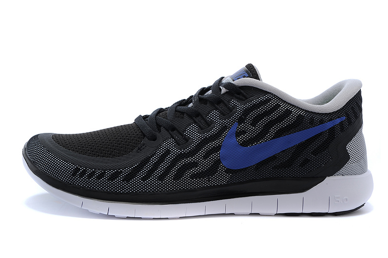Nike Free 5.0 Mens Running Shoe Black / Silver / Royal Blue