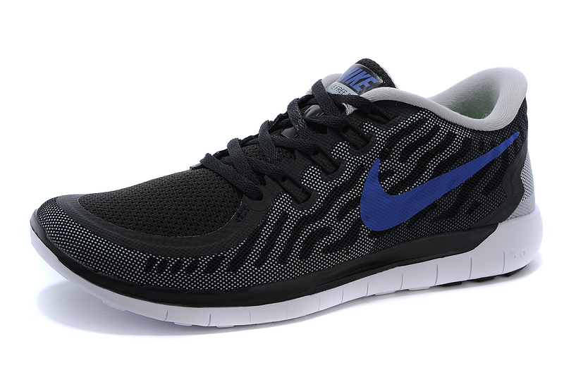 Nike Free 5.0 Mens Running Shoe Black / Silver / Royal Blue