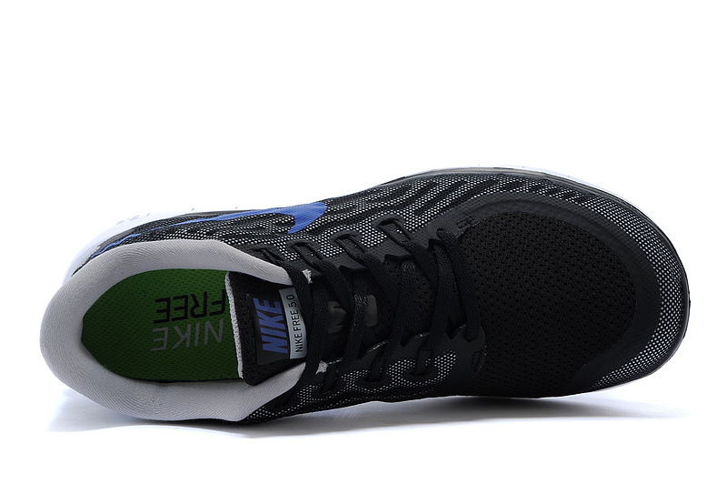 Nike Free 5.0 Mens Running Shoe Black / Silver / Royal Blue