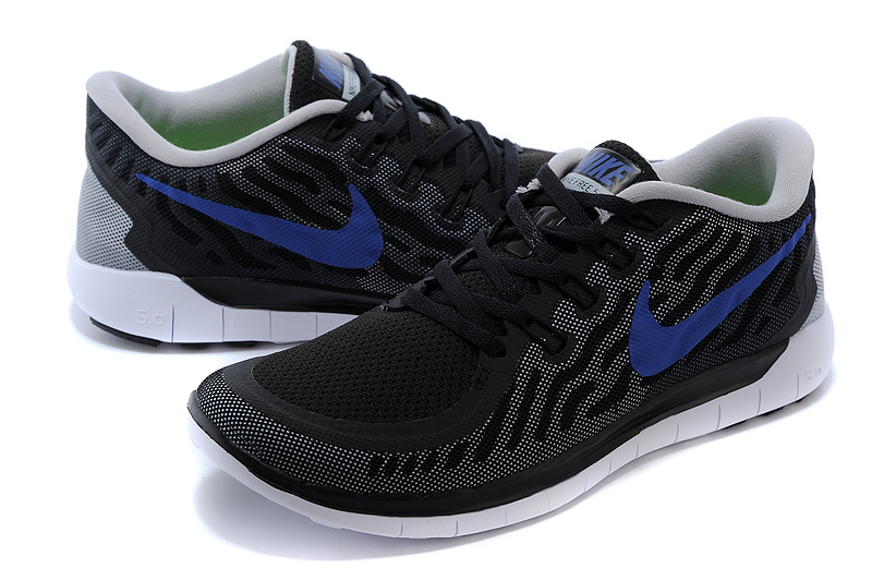 Nike Free 5.0 Mens Running Shoe Black / Silver / Royal Blue