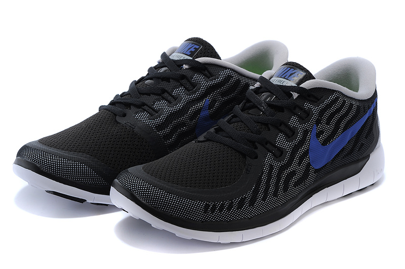 Nike Free 5.0 Mens Running Shoe Black / Silver / Royal Blue