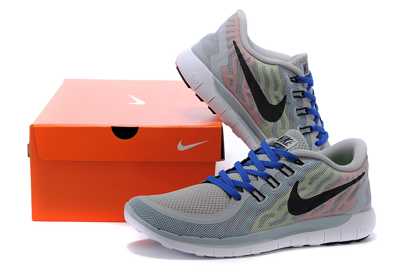 Nike Free 5.0 Mens Running Shoe Grey / Blue / Black