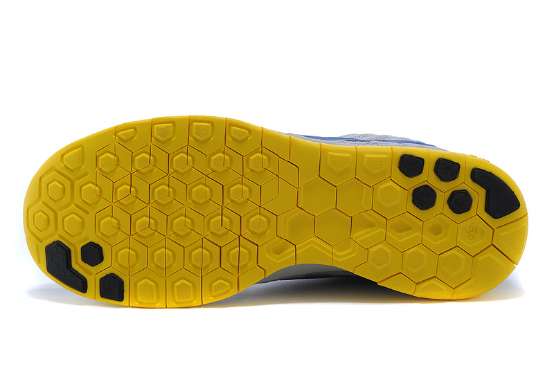 Nike Free 5.0 Mens Running Shoe Grey / Yellow / Blue