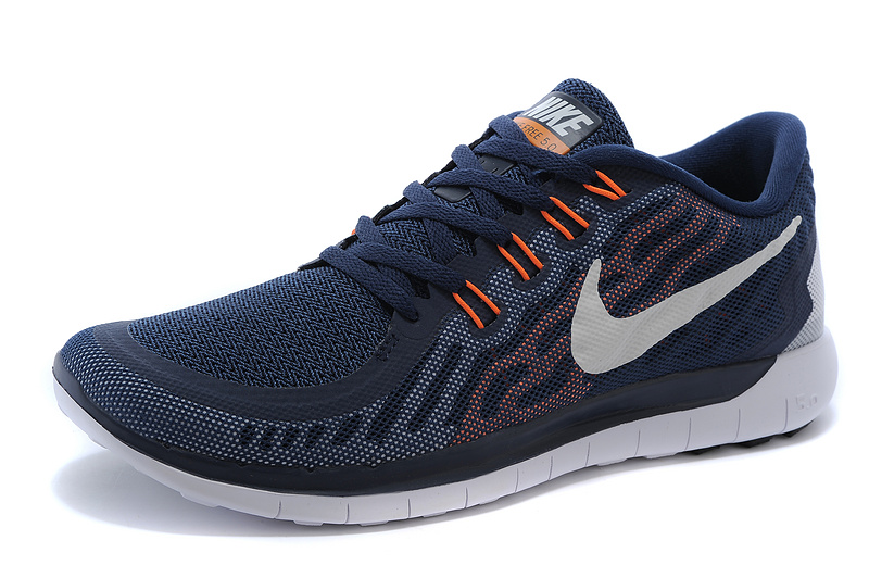 Nike Free 5.0 Mens Running Shoe Navy / Orange / White