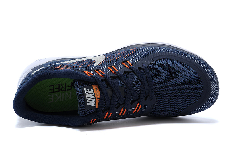 Nike Free 5.0 Mens Running Shoe Navy / Orange / White