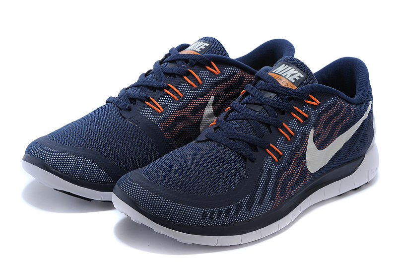 Nike Free 5.0 Mens Running Shoe Navy / Orange / White